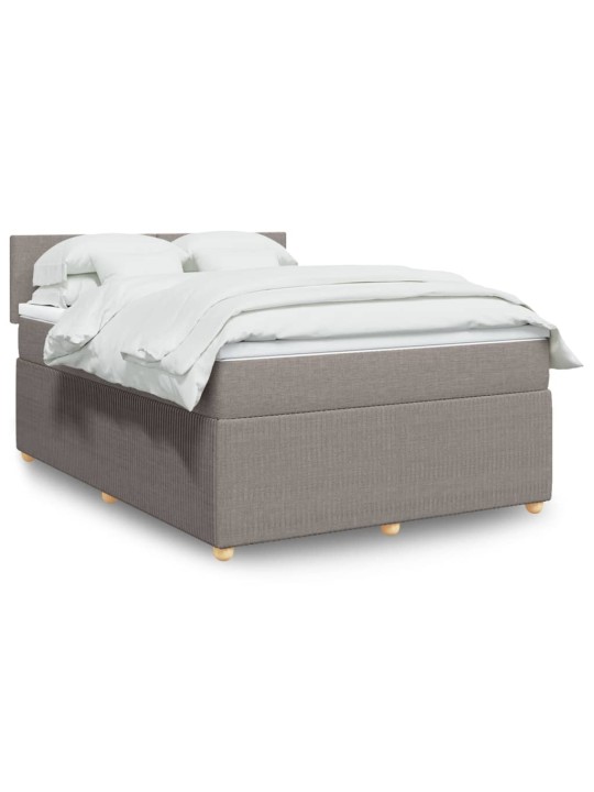Box spring postel s matrací taupe 140x200 cm textil