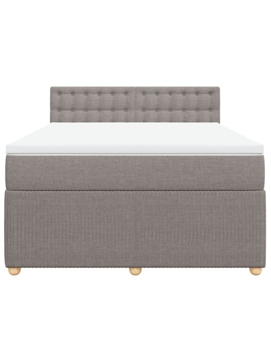 Box spring postel s matrací taupe 140x200 cm textil