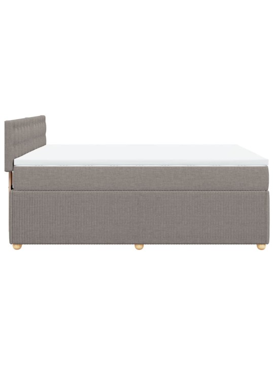 Box spring postel s matrací taupe 140x200 cm textil
