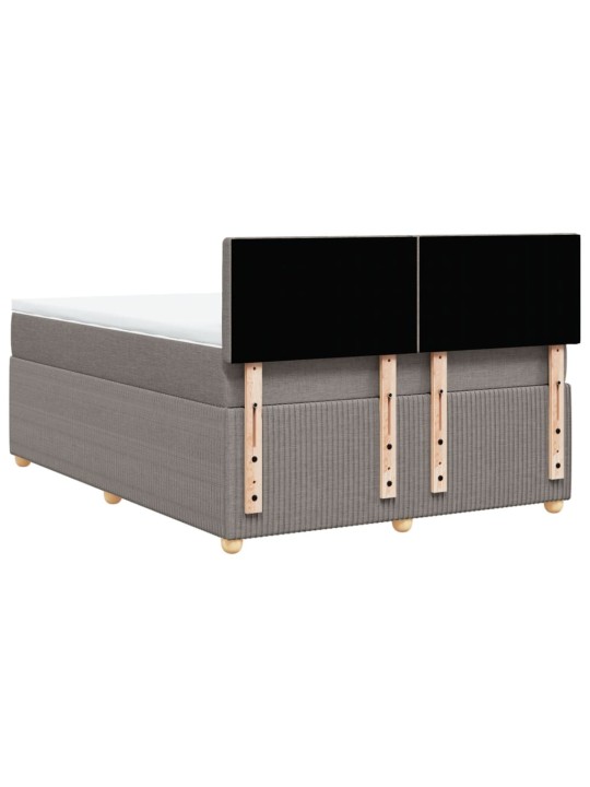 Box spring postel s matrací taupe 140x200 cm textil