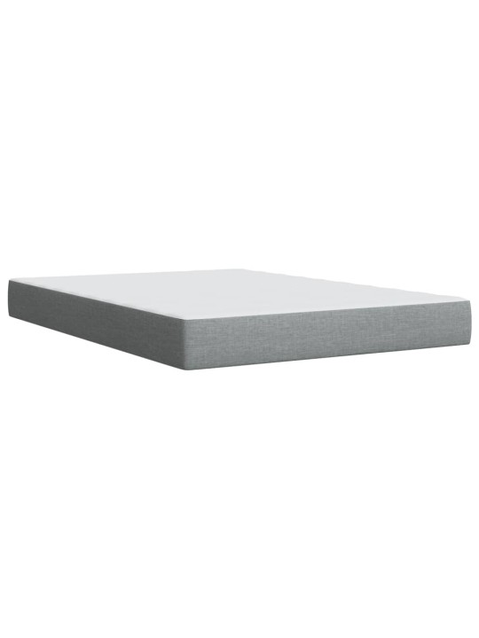 Box spring postel s matrací světle šedá 160 x 200 cm textil