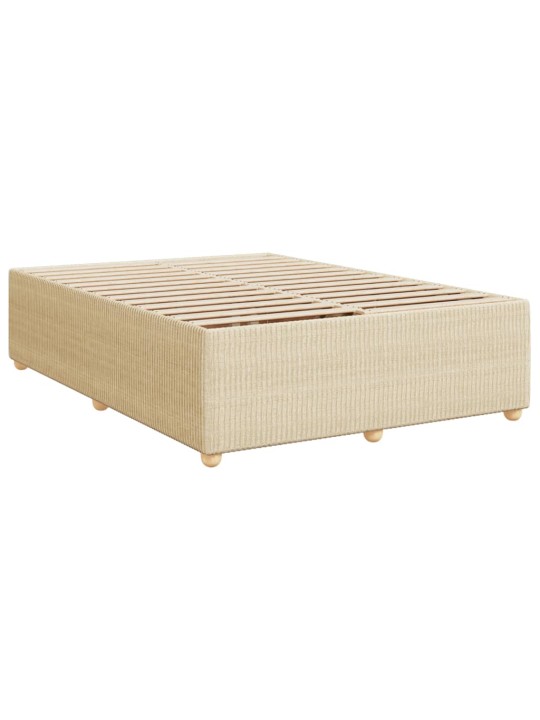 Box spring postel s matrací krémová 160x200 cm textil