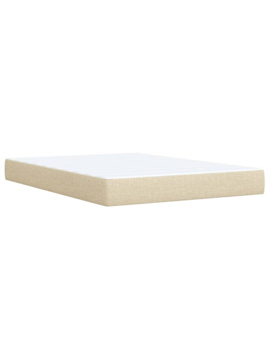 Box spring postel s matrací krémová 160x200 cm textil