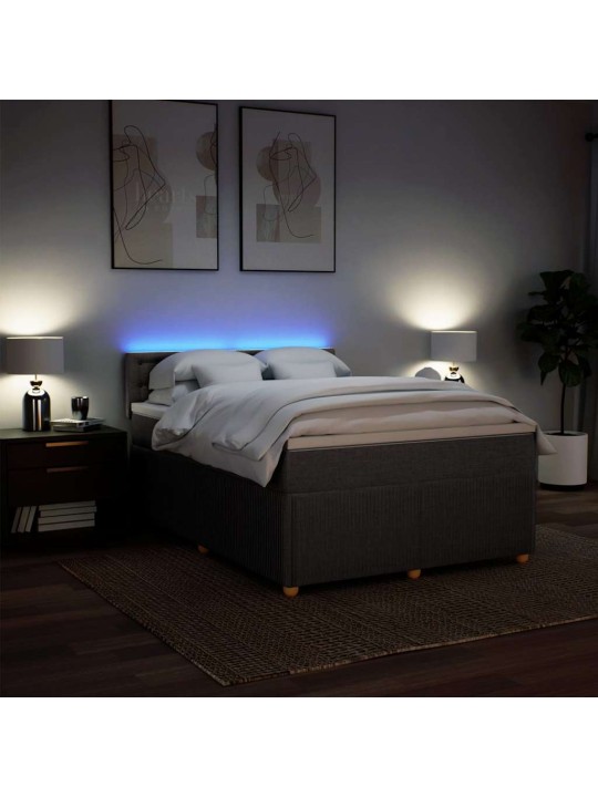 Box spring postel s matrací taupe 160x200 cm textil