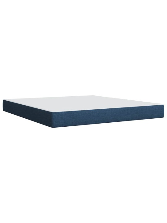 Box spring postel s matrací modrá 180x200 cm textil