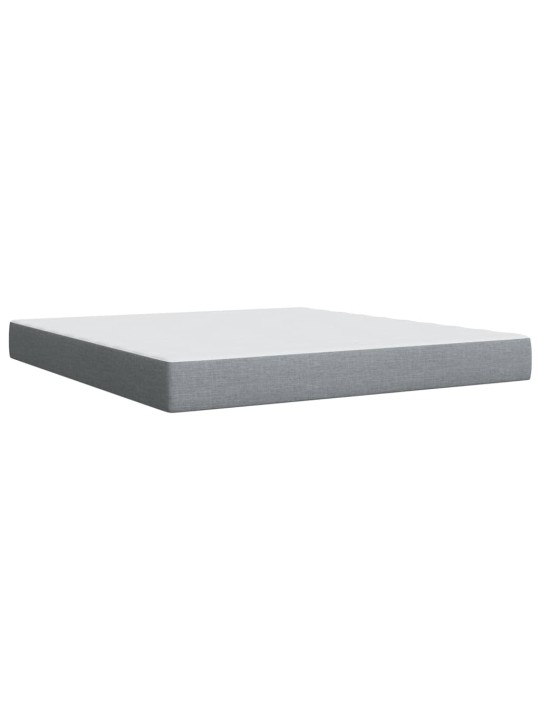 Box spring postel s matrací světle šedá 180 x 200 cm textil