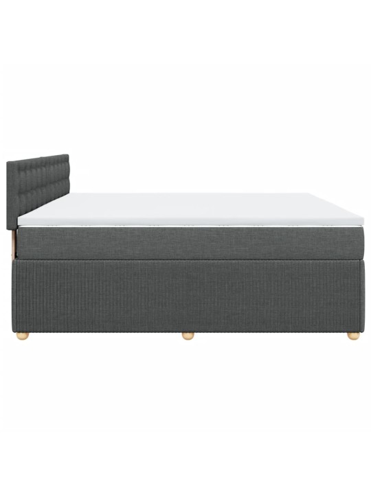 Box spring postel s matrací tmavě šedá 180x200 cm textil