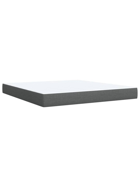Box spring postel s matrací tmavě šedá 180x200 cm textil