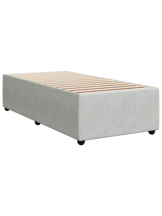 Box spring postel s matrací světle šedá 100x200 cm samet
