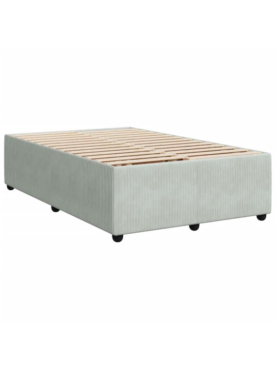 Box spring postel s matrací světle šedá 120x190 cm samet