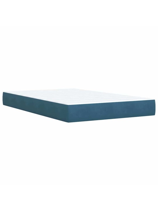 Box spring postel s matrací modrá 120 x 200 cm samet