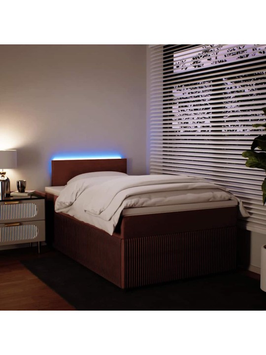 Box spring postel s matrací růžová 120 x 200 cm samet