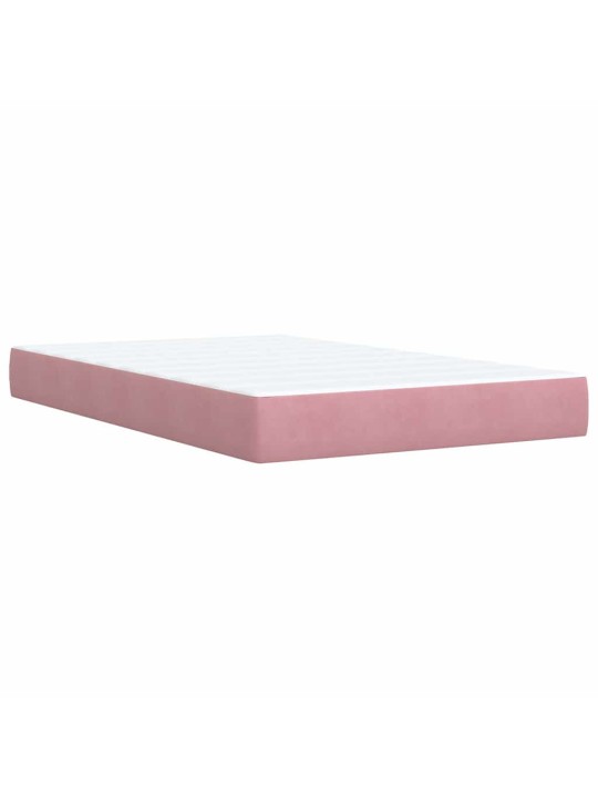 Box spring postel s matrací růžová 120 x 200 cm samet