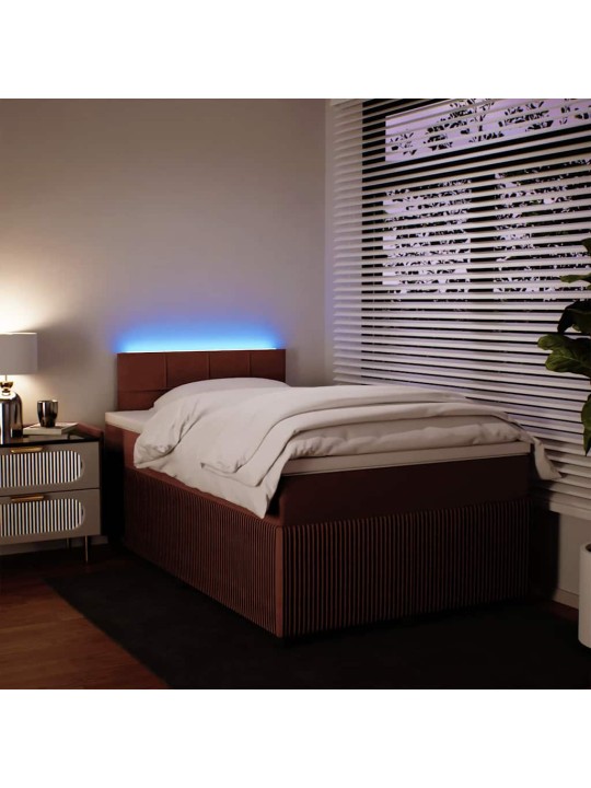 Box spring postel s matrací růžová 120 x 200 cm samet