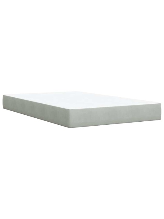 Box spring postel s matrací světle šedá 120 x 200 cm samet