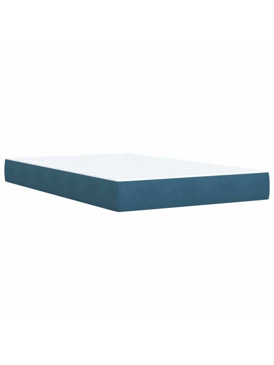 Box spring postel s matrací modrá 120 x 200 cm samet