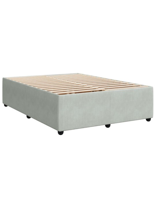 Box spring postel s matrací světle šedá 160x200 cm samet