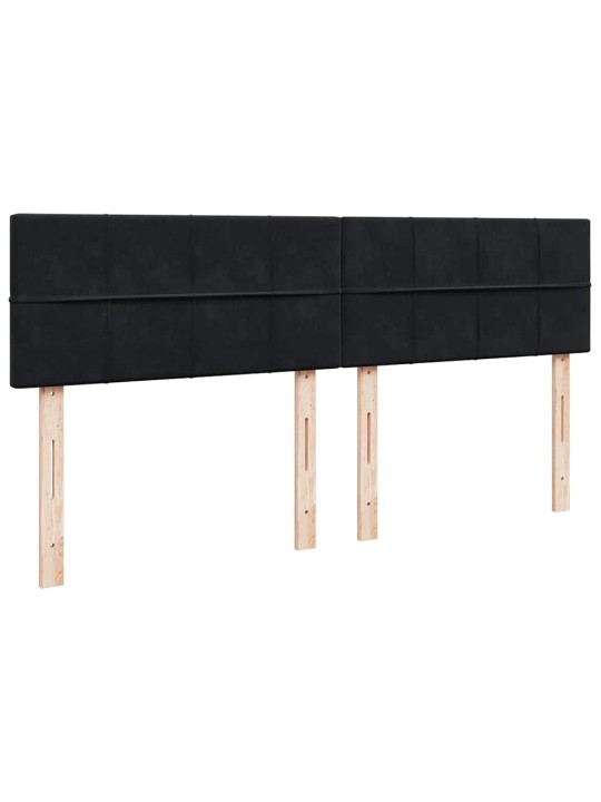 Box spring postel s matrací černá 180x200 cm samet