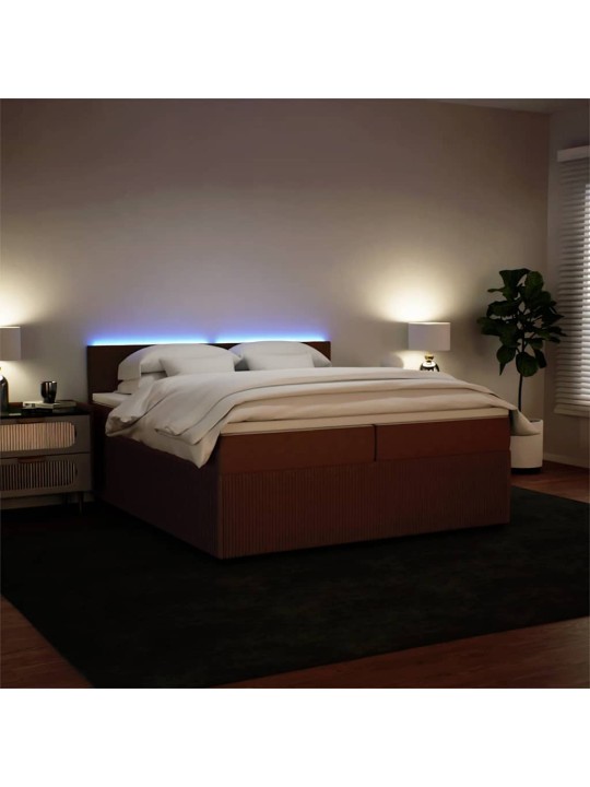 Box spring postel s matrací růžová 200x200 cm samet