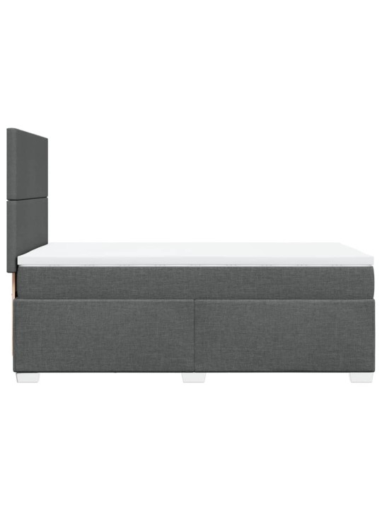 Box spring postel s matrací tmavě šedá 80 x 200 cm textil
