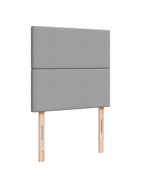Box spring postel s matrací světle šedá 90x190 cm textil