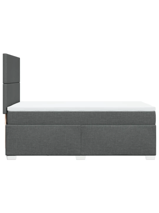 Box spring postel s matrací tmavě šedá 90x190 cm textil