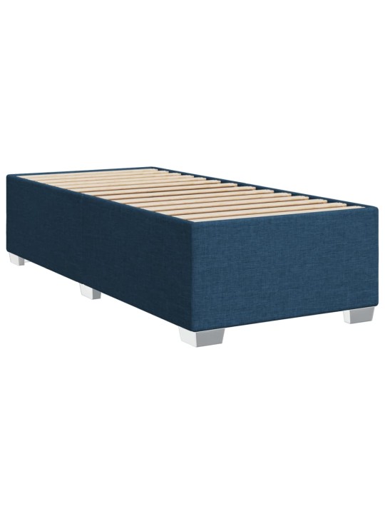 Box spring postel s matrací modrá 90x200 cm textil