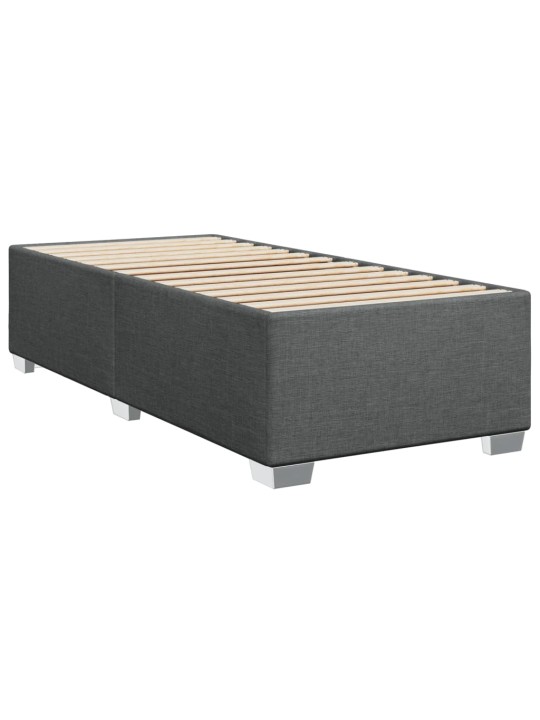 Box spring postel s matrací tmavě šedá 90x200 cm textil