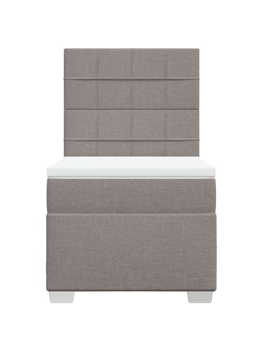 Box spring postel s matrací taupe 90x200 cm textil