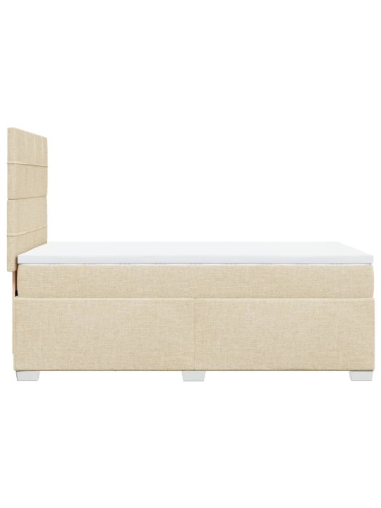 Box spring postel s matrací krémová 90x200 cm textil