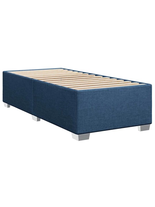 Box spring postel s matrací modrá 90x200 cm textil