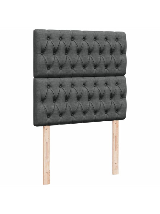 Box spring postel s matrací tmavě šedá 90x200 cm textil