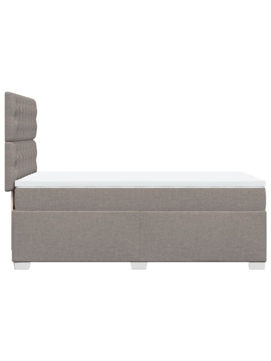 Box spring postel s matrací taupe 90x200 cm textil