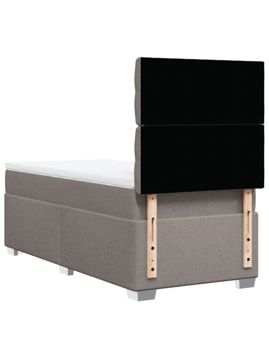 Box spring postel s matrací taupe 90x200 cm textil