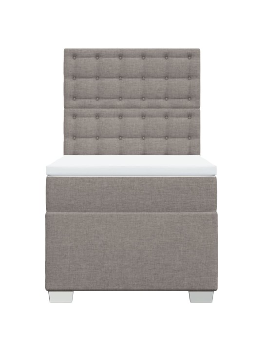 Box spring postel s matrací taupe 90x200 cm textil