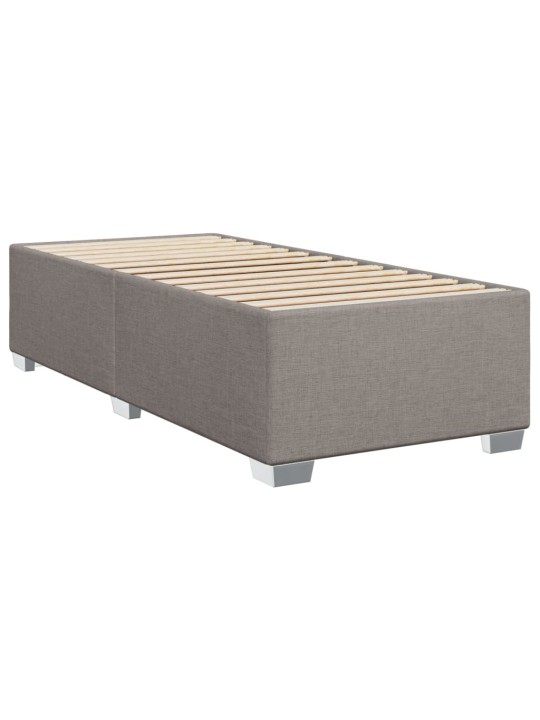 Box spring postel s matrací taupe 90x200 cm textil