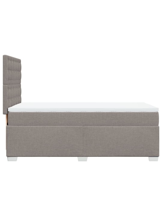 Box spring postel s matrací taupe 90x200 cm textil