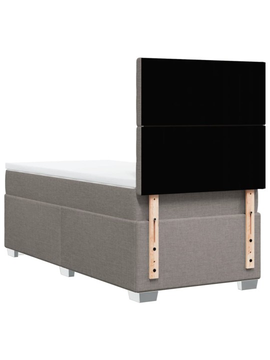 Box spring postel s matrací taupe 90x200 cm textil