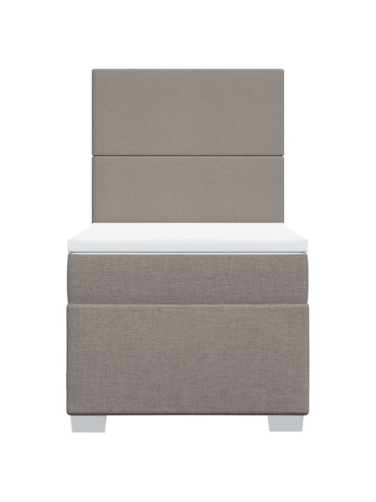 Box spring postel s matrací taupe 100 x 200 cm textil