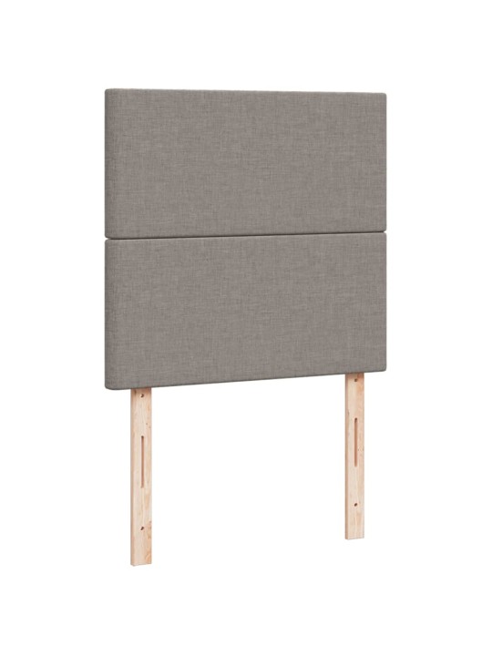 Box spring postel s matrací taupe 100 x 200 cm textil
