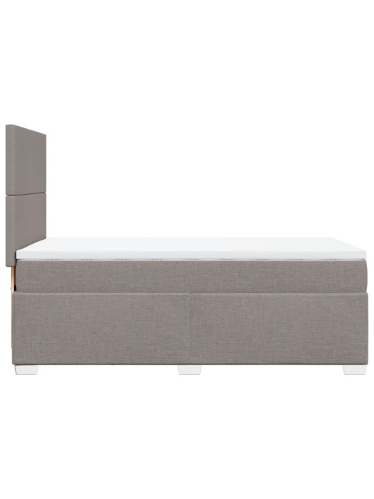 Box spring postel s matrací taupe 100 x 200 cm textil