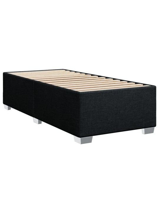Box spring postel s matrací černá 100 x 200 cm textil