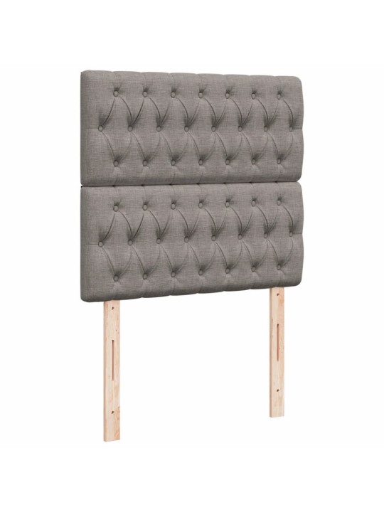 Box spring postel s matrací taupe 100 x 200 cm textil