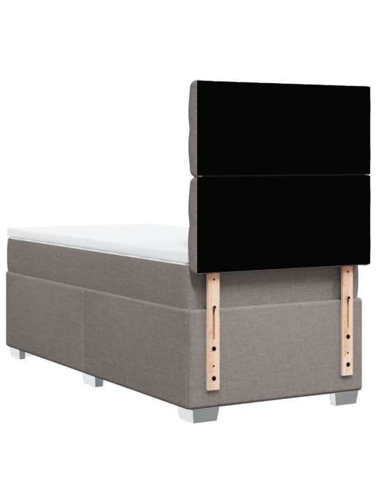 Box spring postel s matrací taupe 100 x 200 cm textil