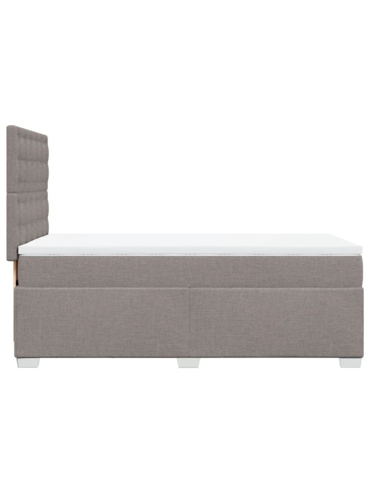 Box spring postel s matrací taupe 100 x 200 cm textil