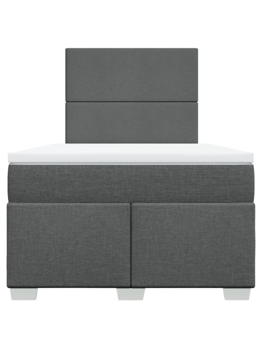 Box spring postel s matrací tmavě šedá 120x190 cm textil
