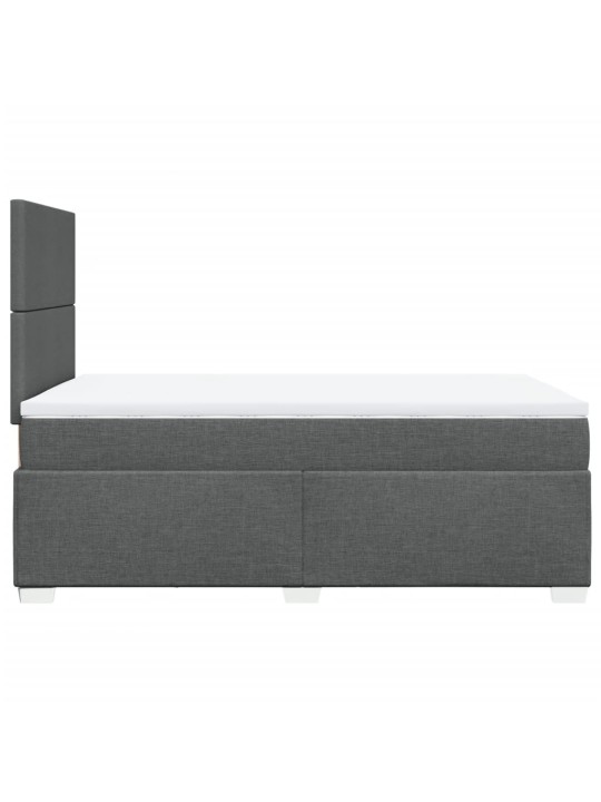Box spring postel s matrací tmavě šedá 120x190 cm textil