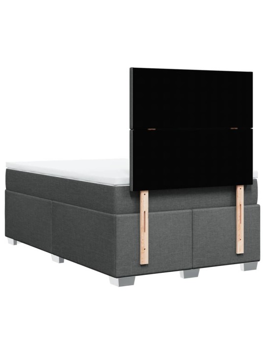 Box spring postel s matrací tmavě šedá 120x190 cm textil