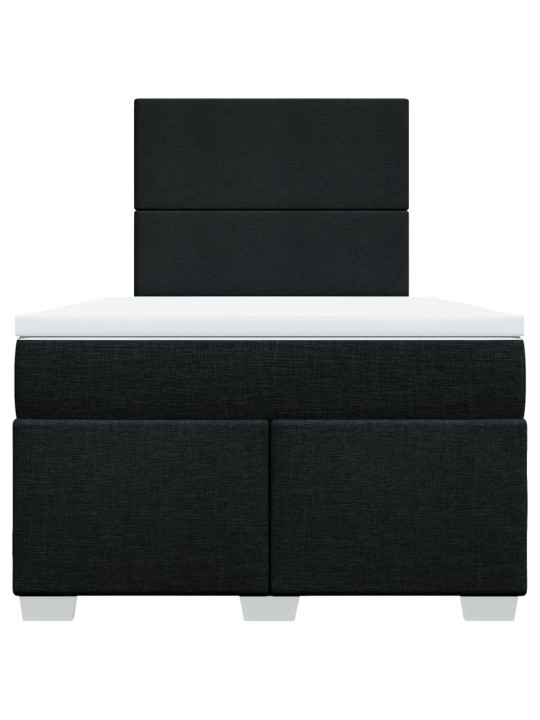 Box spring postel s matrací černá 120x190 cm textil