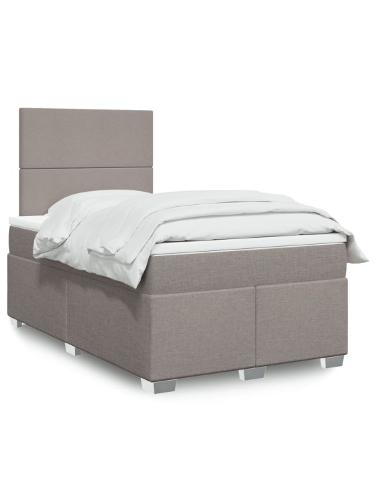 Box spring postel s matrací taupe 120x190 cm textil